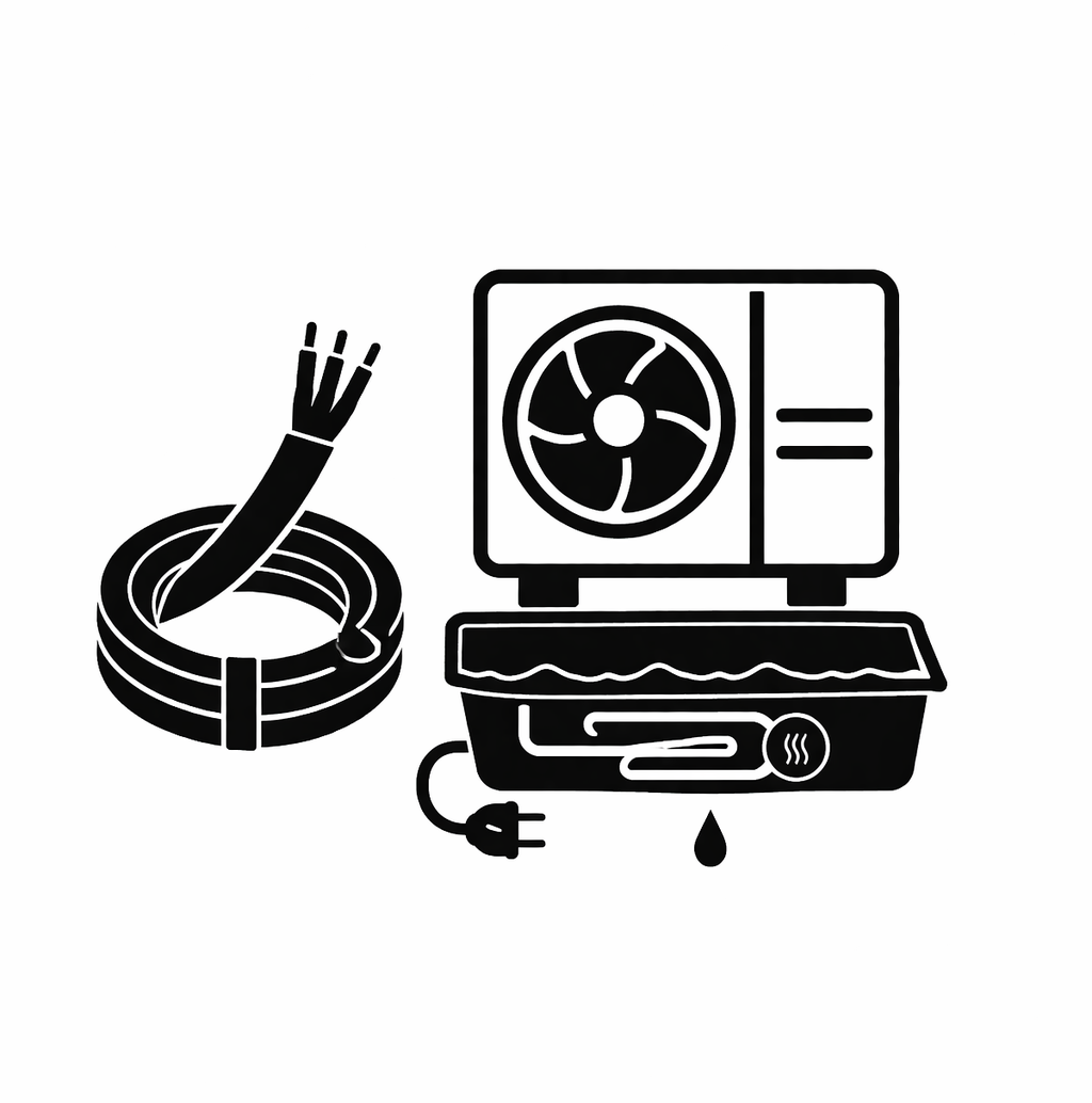 Káble a vane na ohrev kondenzátu